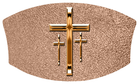 DNSWILL 517 CP SH BZ Copper 3 Crosses Shimmer Bronze Background